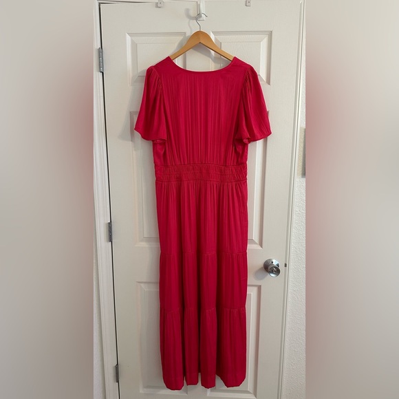 NWT Anthropologie Somerset Maxi Dress Magenta - Picture 4 of 6